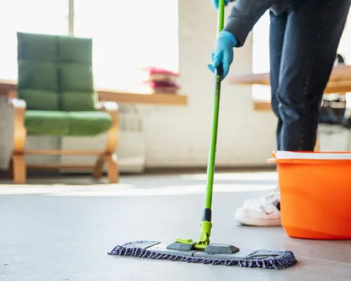 spring floor cleaning