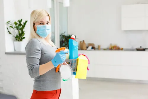 How do I disinfect my Airbnb rental