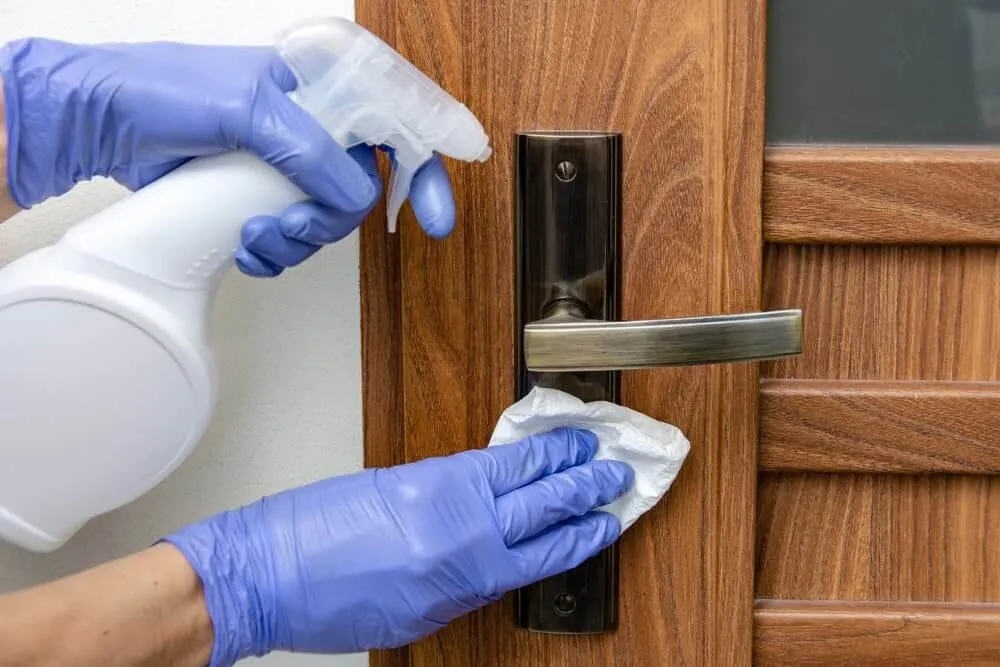 What are the steps to clean and disinfect to prevent the spread of the coronavirus