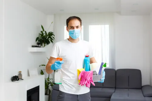 Can alcohol-based wipes be used to disinfect surfaces