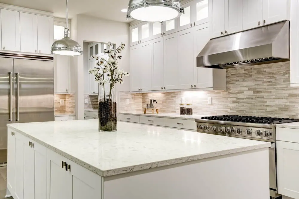 How do I clean a greasy kitchen countertop