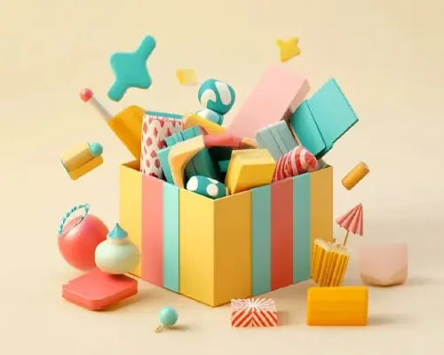 box with clutter