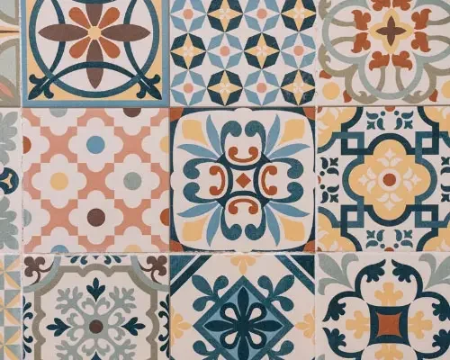 Ceramic tile floor