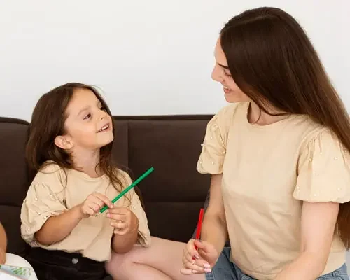 parent talking to a child