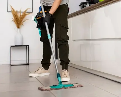 tile floor mopping