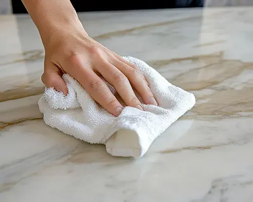 drying marble table