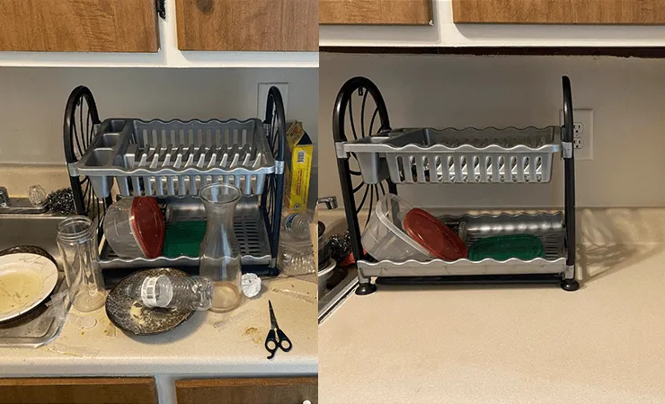 before after kitchen cleaning Maidthis Los Angeles