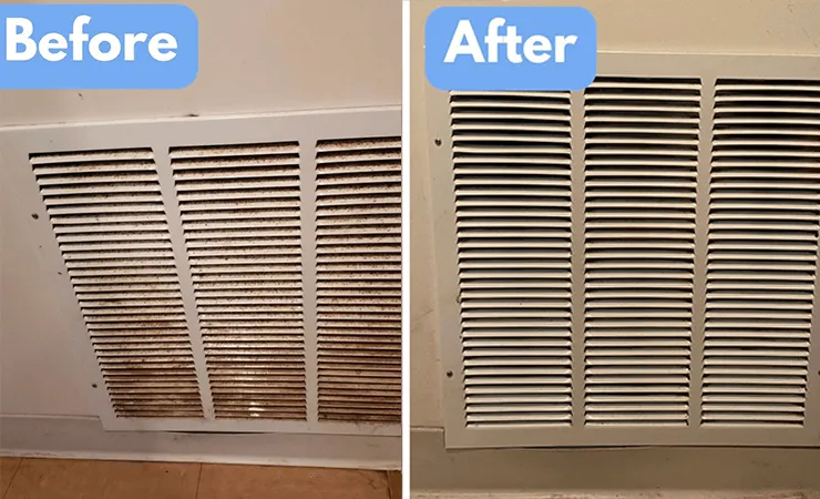 before after vent cleaning Maidthis LA