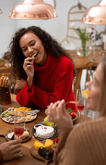 happy customers in a clean restaurant