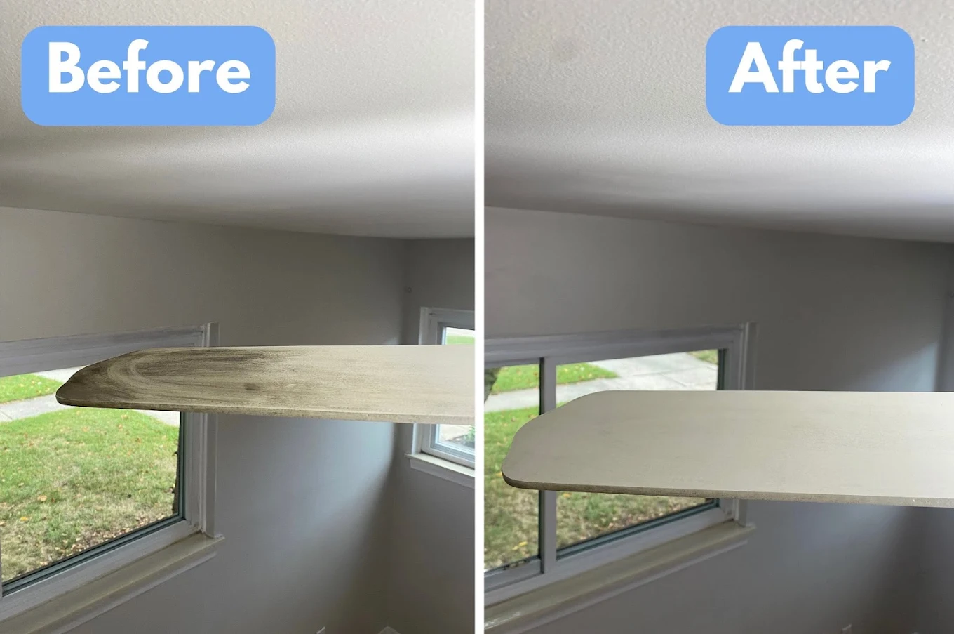 ceiling fan cleaning in North Atlanta - before and after