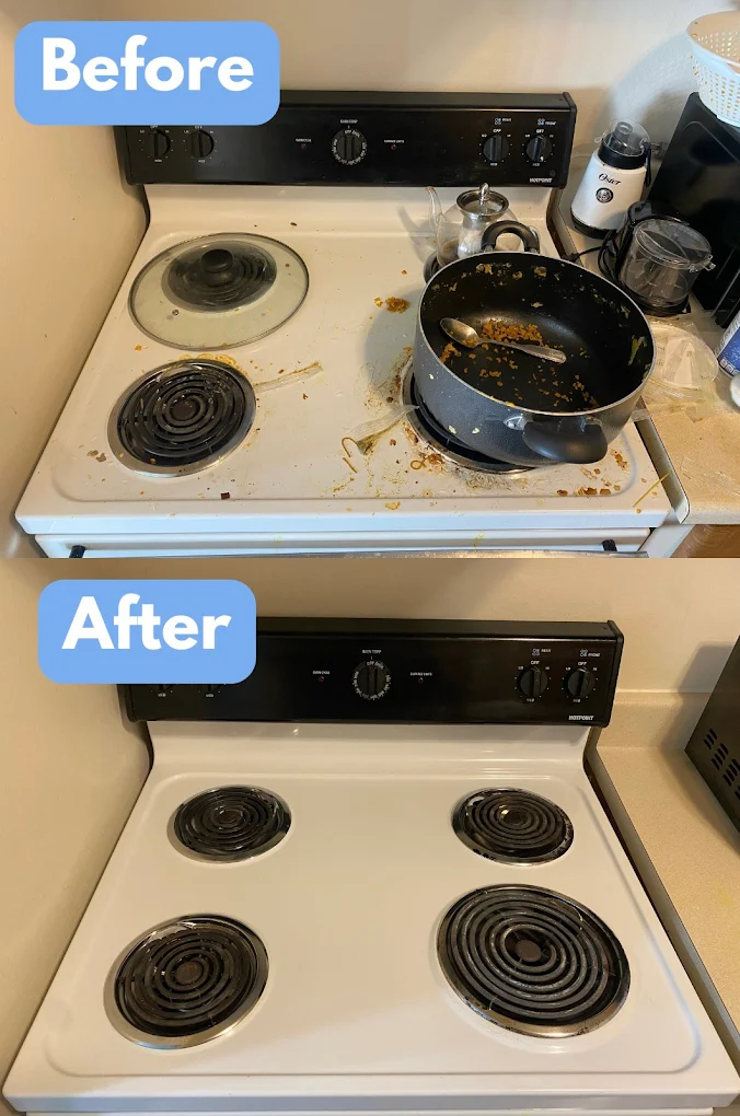 appliances cleaning in North Atlanta - before and after