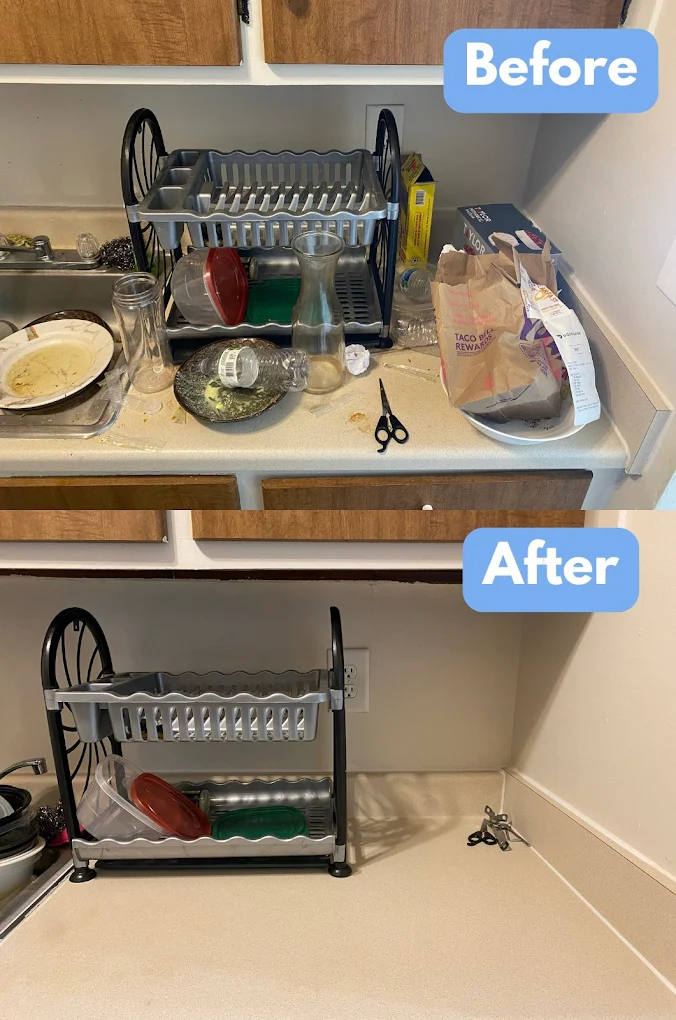 dishes cleaning in Denver - before and after
