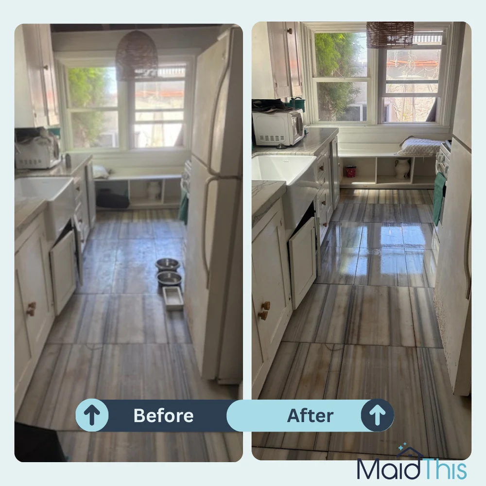 kitchen cleaning in Denver - before and after