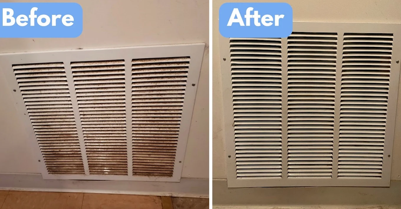hvac cleaning in Denver - before and after