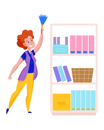 Cleaning a Bookshelf