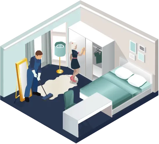 bedroom cleaning