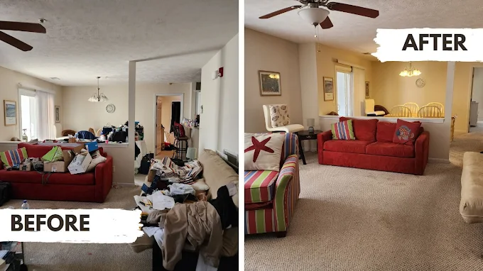living room cleaning in Baltimore