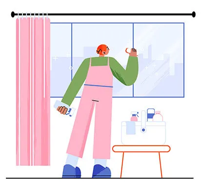 Cleaning Living Room
