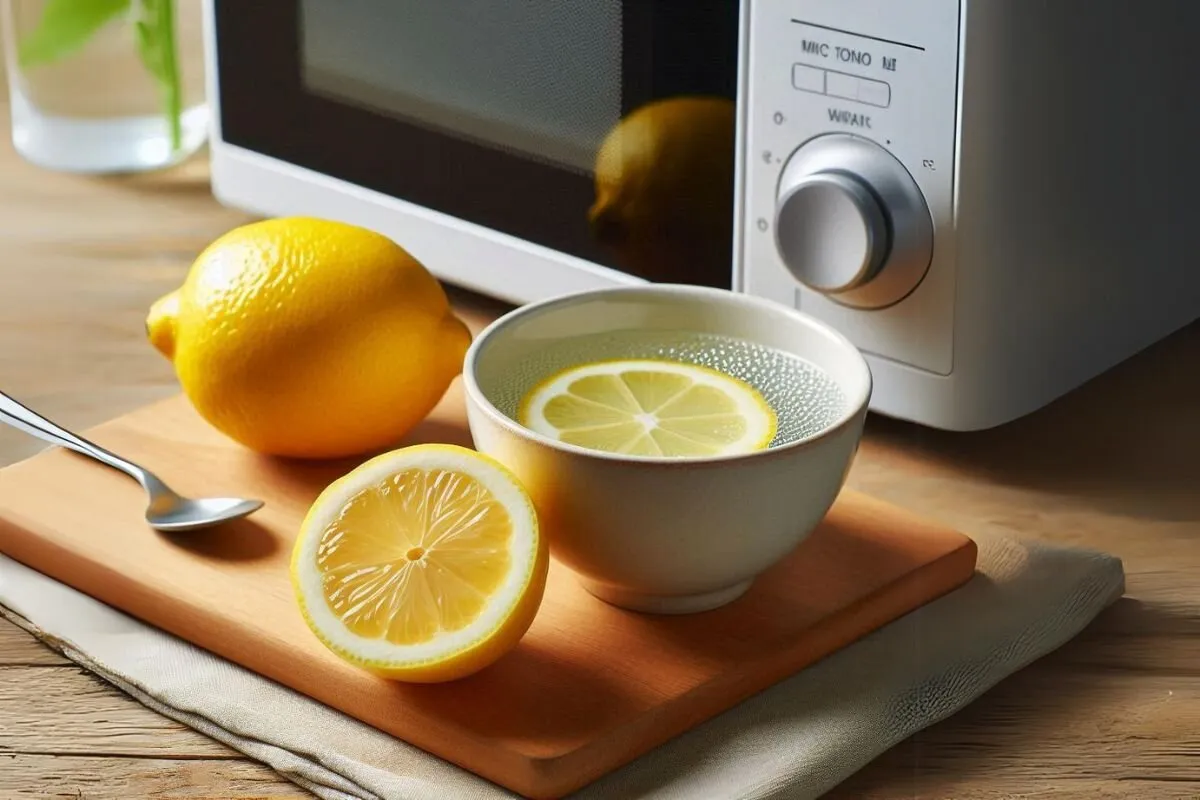 Lemon Juice and Water - how to clean microwave oven