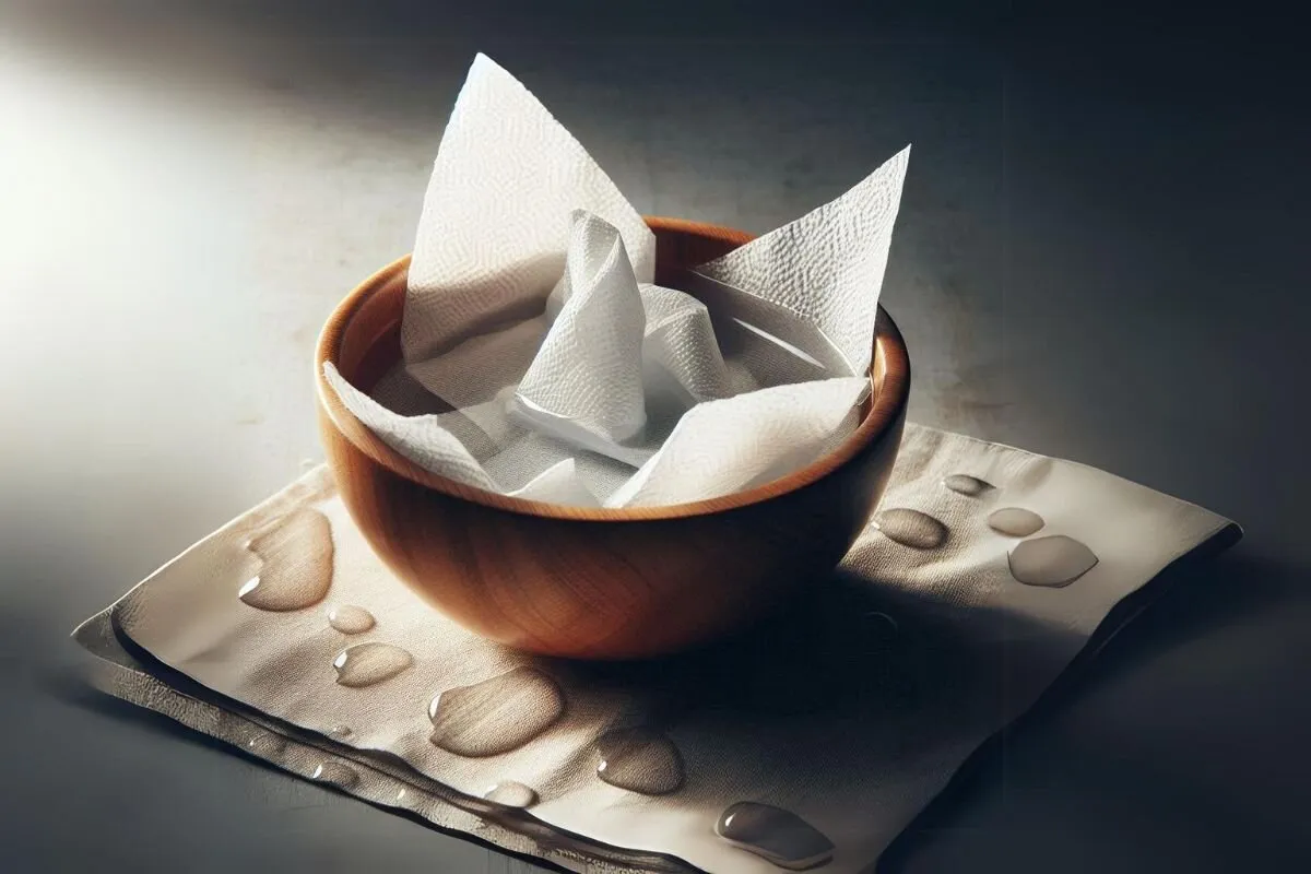 Soaked Paper Towels - how to clean microwave