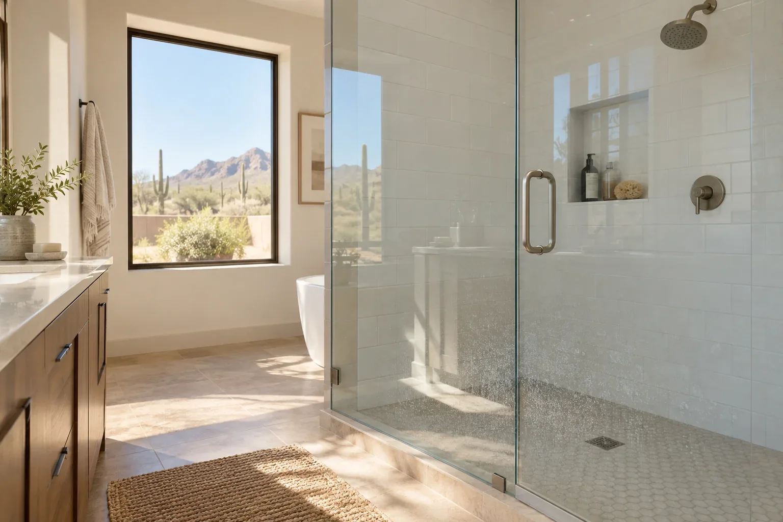 How to Remove Hard-Water Stains From Shower Glass in Phoenix
