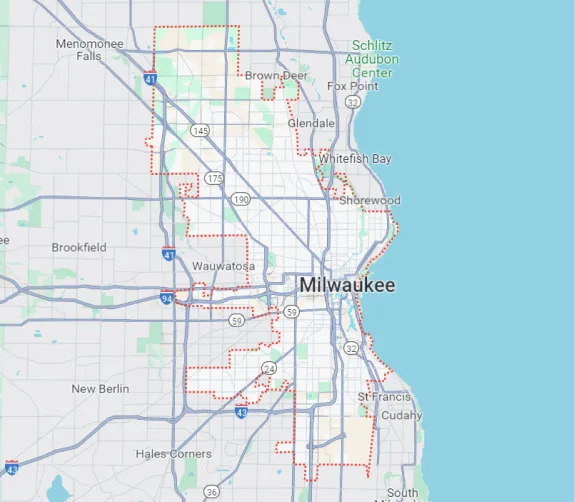 Milwaukee map