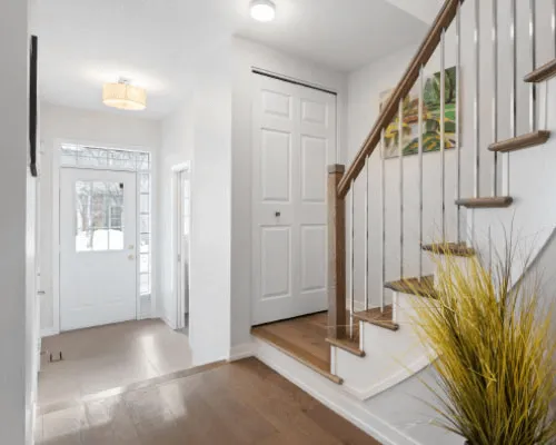deep cleaned entryway