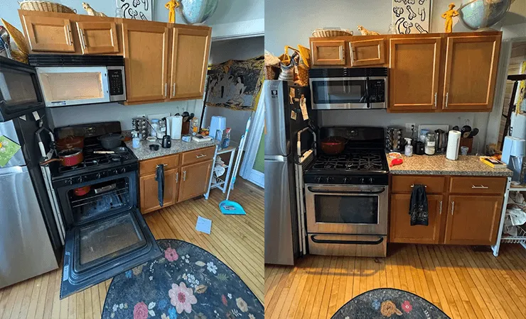 before after kitchen cleaning in Chicago