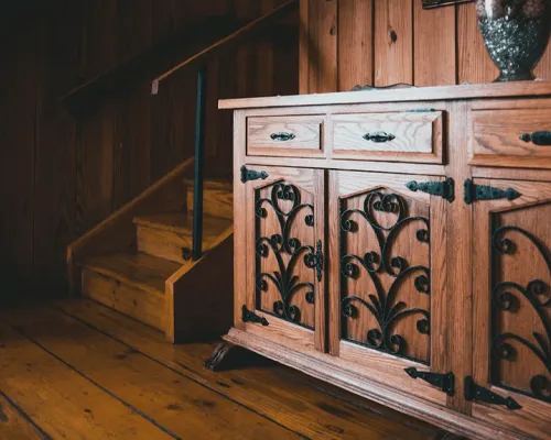 Wood-heavy interiors